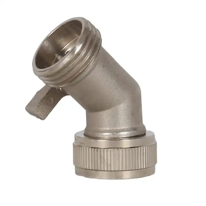 GeRain 45 Degree Garden Irrigation Accessory Brass Water One Way Hose Shut Off Valve