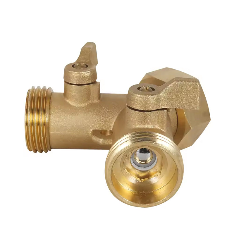 Garden 2 way y shaped heavy duty brass hose splitter connector two way hose splitter
