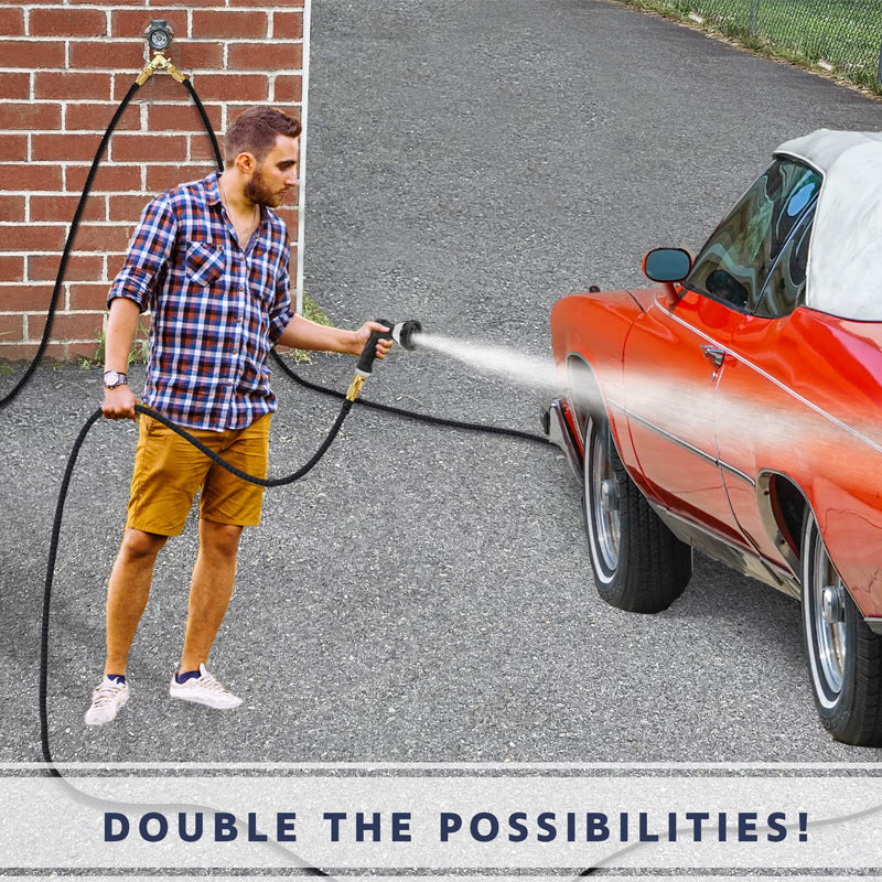 GerainGarden Two Way Y Brass Hose Connector