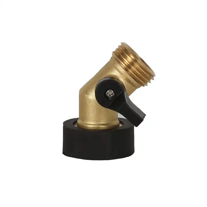 GeRain Acid Washed Brass Irrigation Water One Way Hose Shut Off Valve