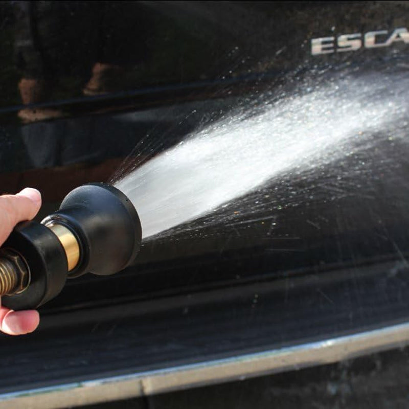 Gerain4'' Heavy Duty Brass Fireman Style Garden Water Hose Nozzle