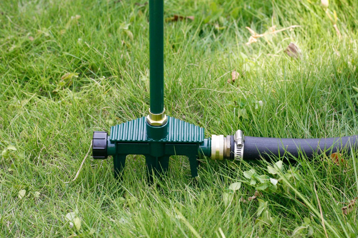 GeRain Hot Sale Watering Nozzle Sprinkler Rotating Brass 3-Arm High-Rise Telescoping Sprayer for Garden