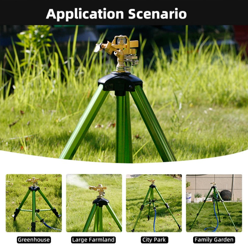 GeRain Hot Sell Green Aluminum Tripod Impact Sprinkler Water Garden for Lawn