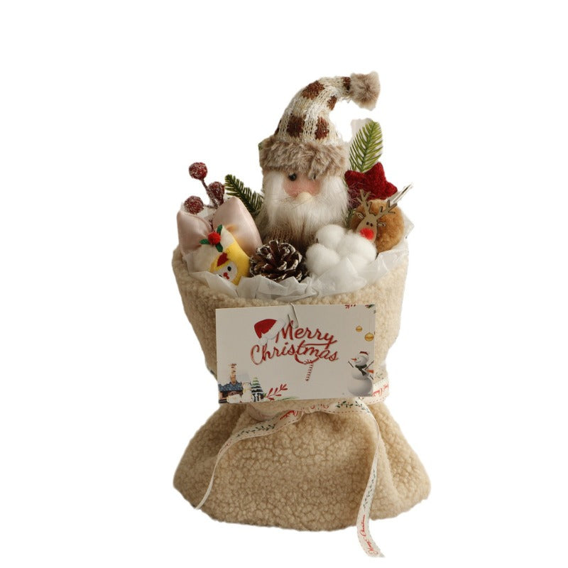 GerainChristmas Old Man Ornaments Dolls Doll Bouquet for Girlfriend Bestie Birthday Christmas Eve Christmas Small Gift