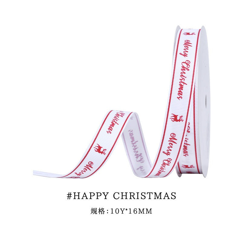 GerainChristmas Polyester Ribbon Diy Accessories Christmas Accessories Gift Box Packaging Christmas Ribbon Decoration Materials