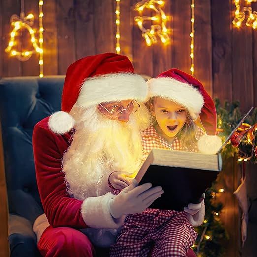 GerainChristmas Decorations Thick Long Plush Hat Short Plush Hat