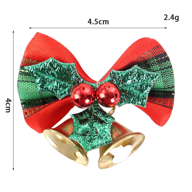 GerainMini Bow Christmas Tree Decoration Christmas Gift Box Dress Up Christmas DIY Accessories Bow Bell Ornaments