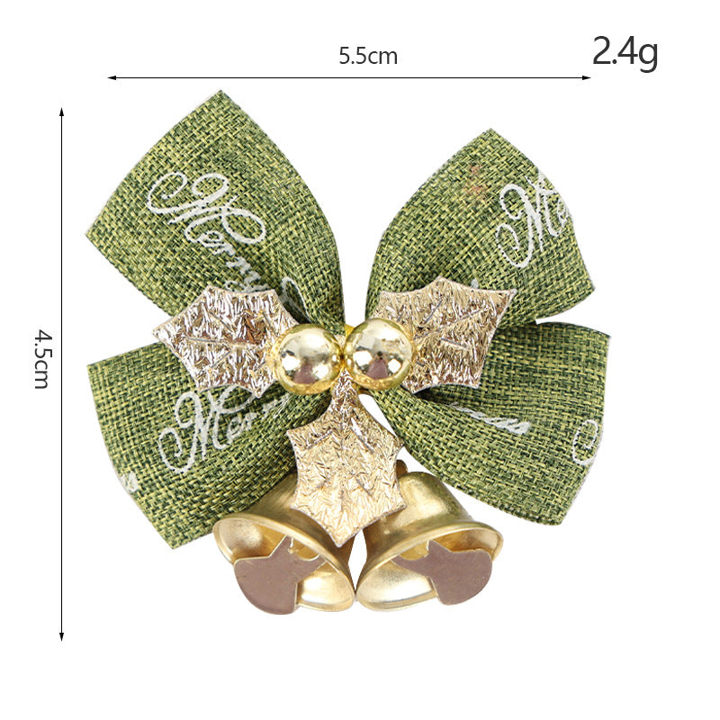 GerainMini Bow Christmas Tree Decoration Christmas Gift Box Dress Up Christmas DIY Accessories Bow Bell Ornaments