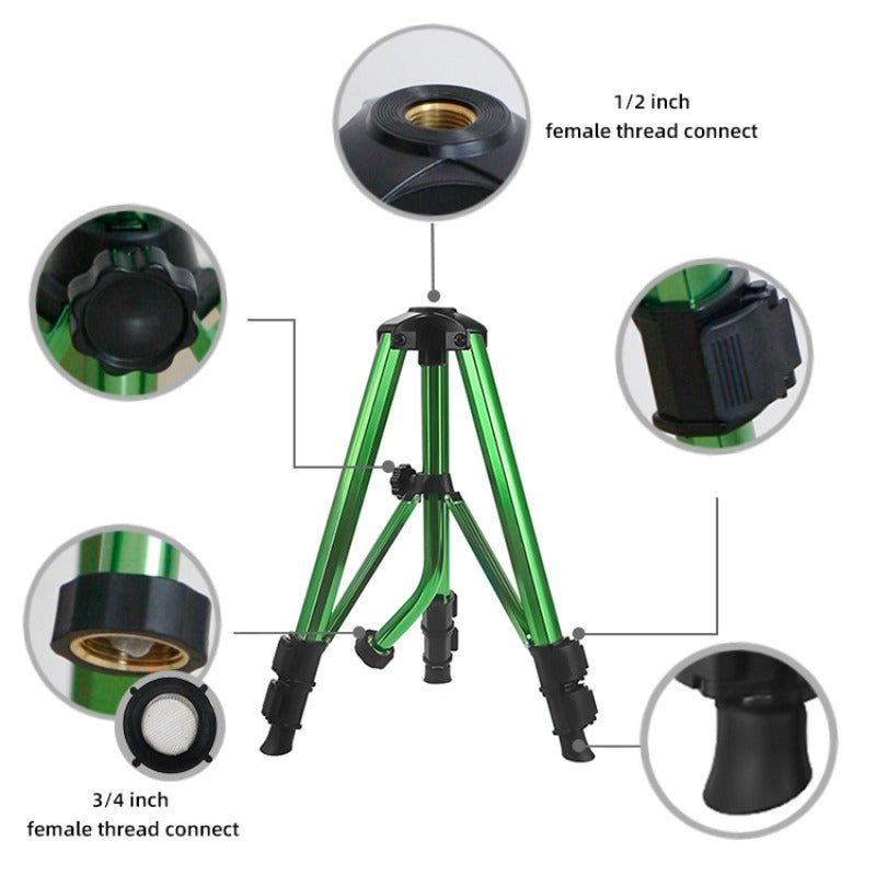 GeRain Power Sprayers Weighted Heavy Metal Bar Impact Sprinkler Tripod Base with Stakes