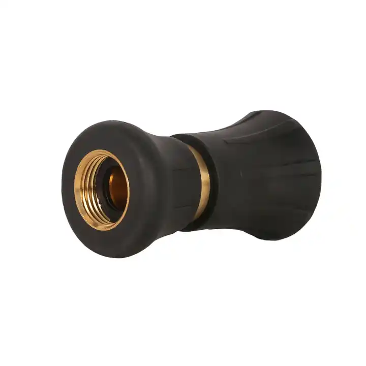 GeRain 4'' Heavy Duty Brass Fireman Garden Hose Water Nozzle