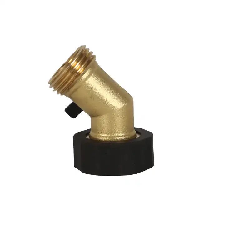 GeRain Acid Washed Brass Irrigation Water One Way Hose Shut Off Valve