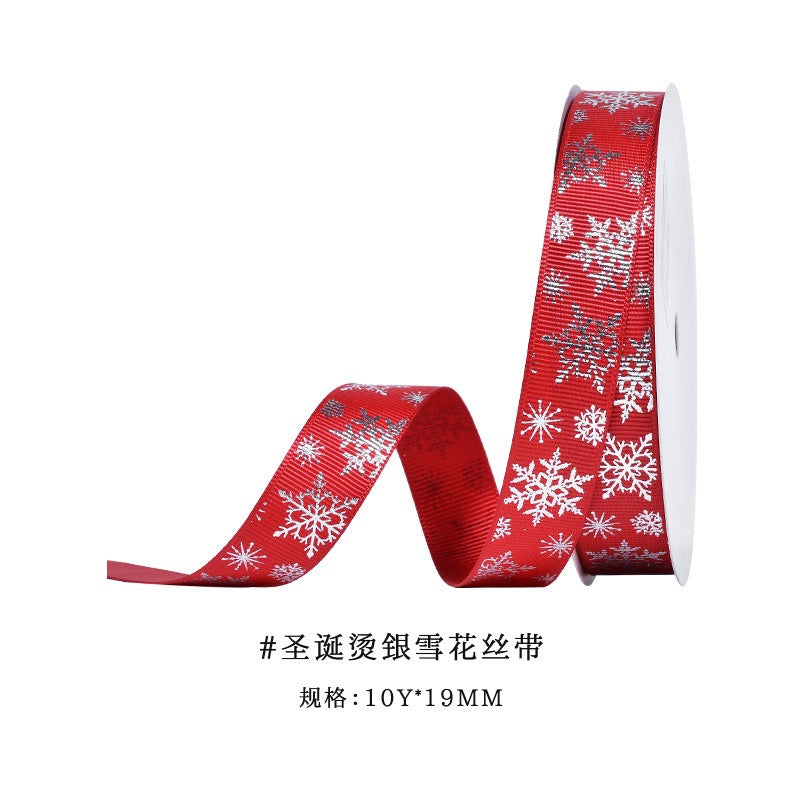 GerainChristmas Polyester Ribbon Diy Accessories Christmas Accessories Gift Box Packaging Christmas Ribbon Decoration Materials