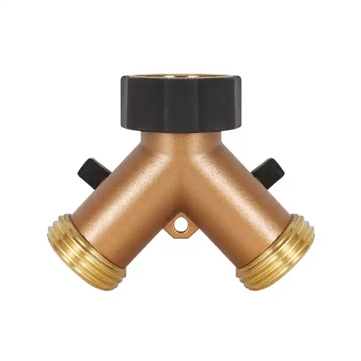GeRain Aluminum 2 Way Garden Water 3/4 Hose Connector Pipe Fittings