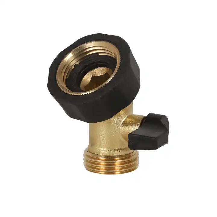 GeRain Acid Washed Brass Irrigation Water One Way Hose Shut Off Valve