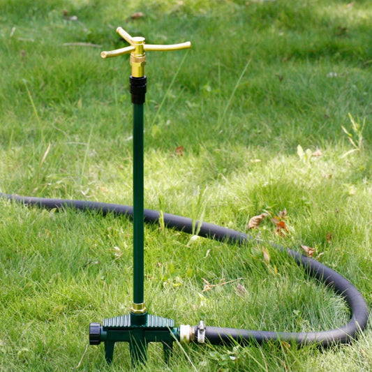 GeRain Hot Sale Watering Nozzle Sprinkler Rotating Brass 3-Arm High-Rise Telescoping Sprayer for Garden
