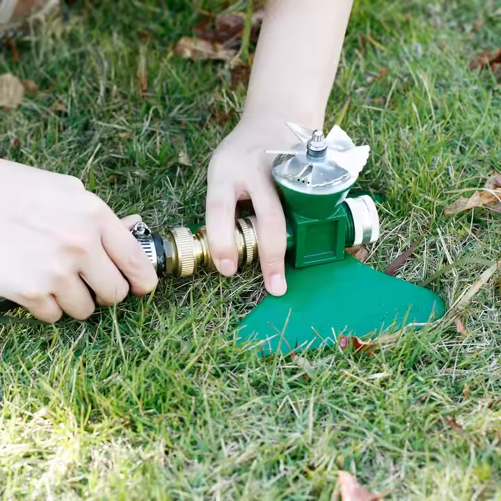 GeRain Irrigation System Lawn Sprinkler Heavy Duty Metal Square Garden Sprinkler for Yard
