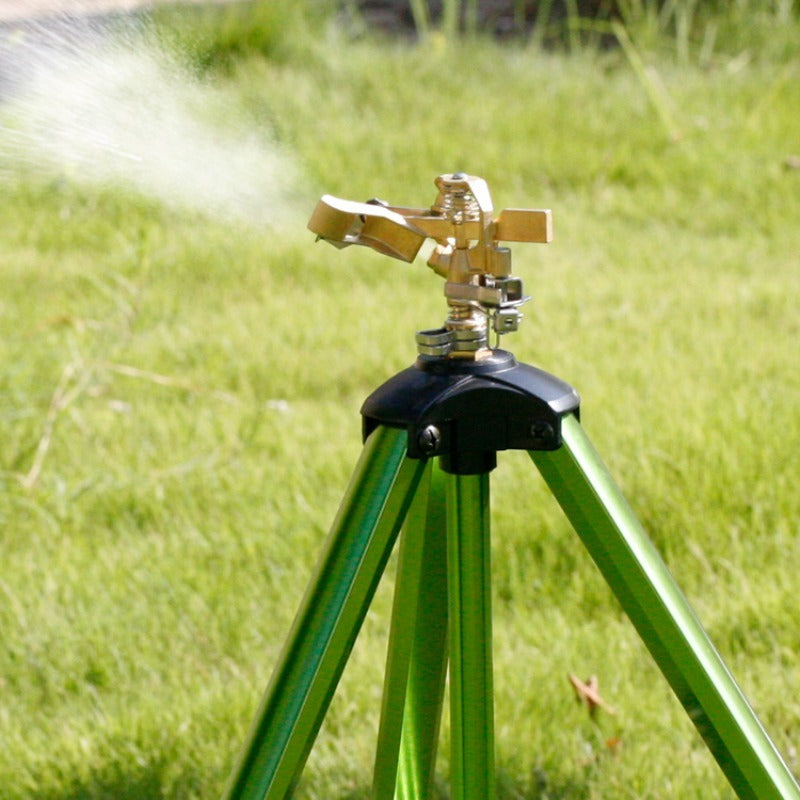 GeRain Hot Sell Green Aluminum Tripod Impact Sprinkler Water Garden for Lawn