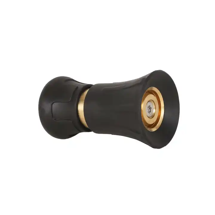 GeRain 4'' Heavy Duty Brass Fireman Garden Hose Water Nozzle