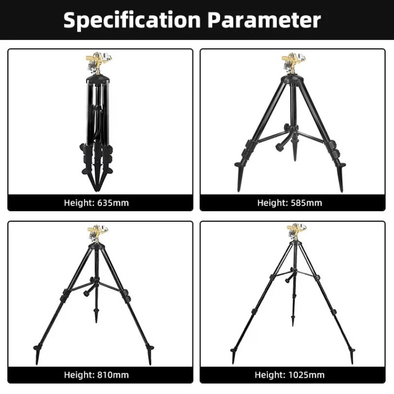 GeRain Hot Sell Black Aluminum Tripod Impact Sprinkler Water Garden