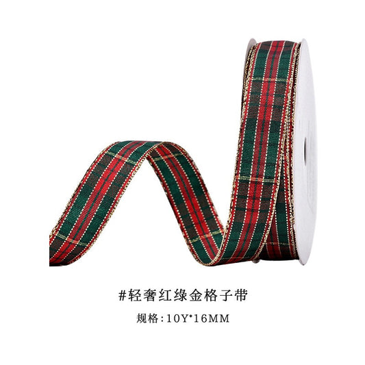GerainChristmas Polyester Ribbon Diy Accessories Christmas Accessories Gift Box Packaging Christmas Ribbon Decoration Materials