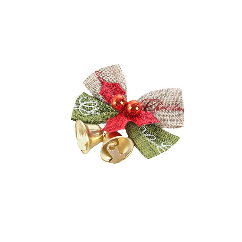 GerainMini Bow Christmas Tree Decoration Christmas Gift Box Dress Up Christmas DIY Accessories Bow Bell Ornaments