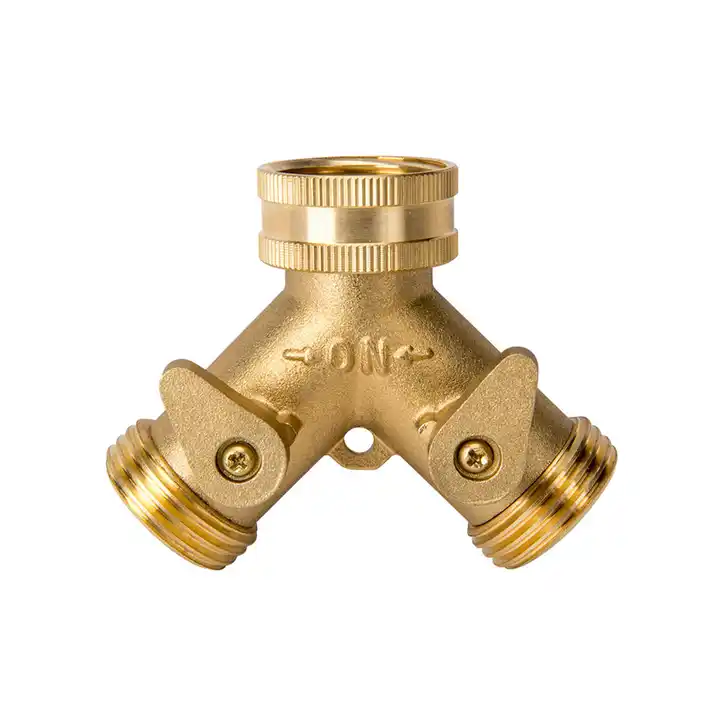GeRain 3/4" Brass Garden Hose Fitting Y Shape Hose Connector