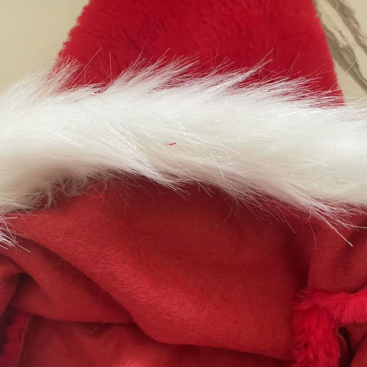 GerainChristmas Decorations Thick Long Plush Hat Short Plush Hat