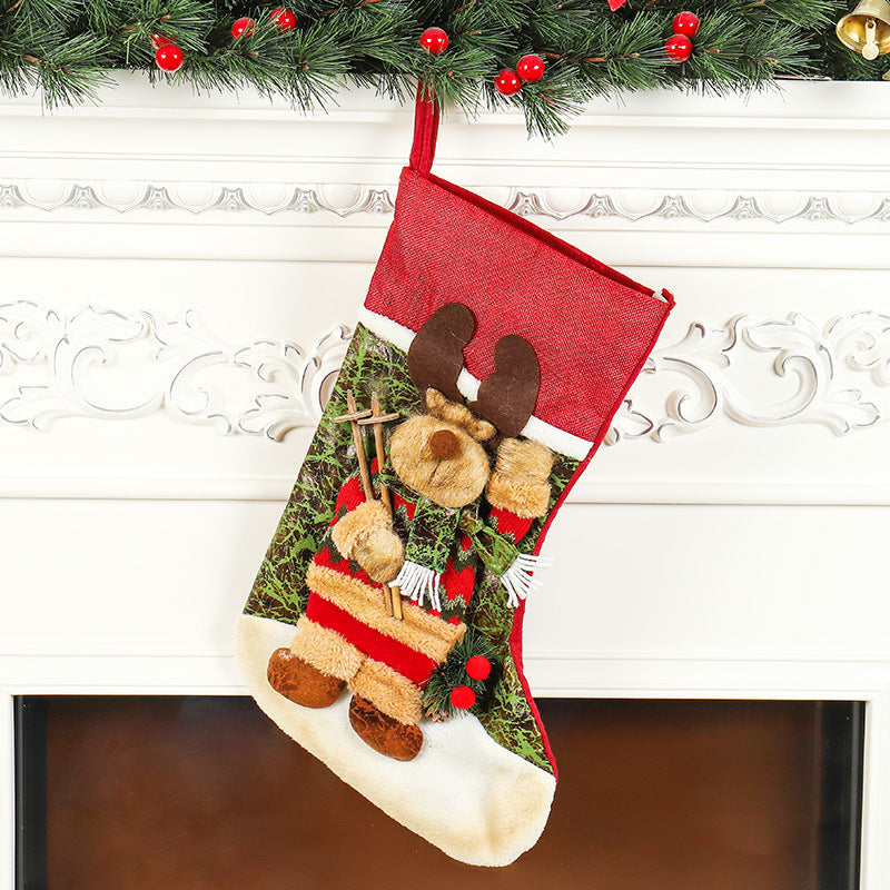 GerainNew Large Christmas Socks Christmas Children's Candy Socks Gift Bag Gift Socks