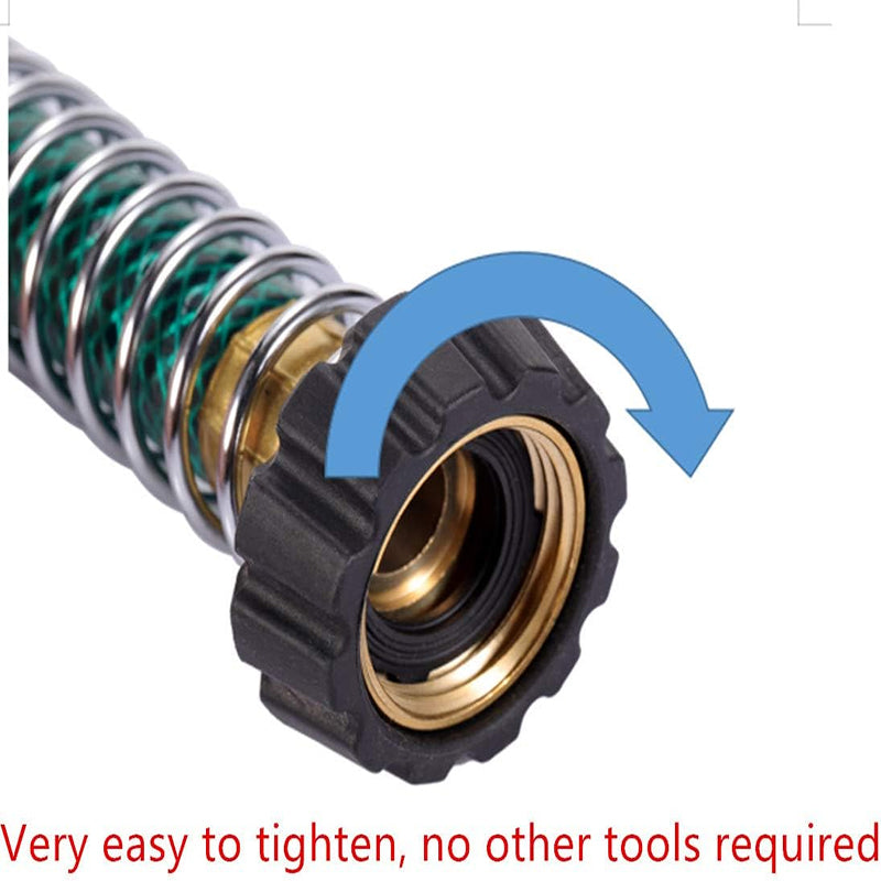 GerainBrass Garden Hose Coil Spring Protector Connector Coupling Adapter