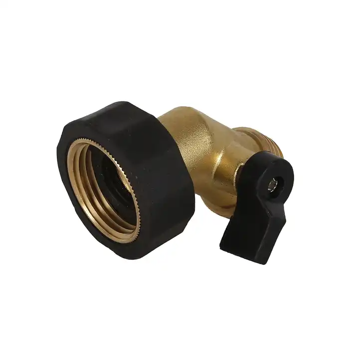 GeRain Acid Washed Brass Irrigation Water One Way Hose Shut Off Valve