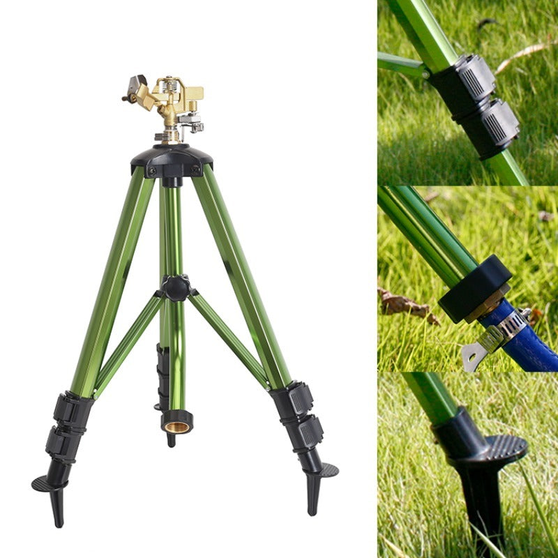 GeRain Hot Sell Green Aluminum Tripod Impact Sprinkler Water Garden for Lawn