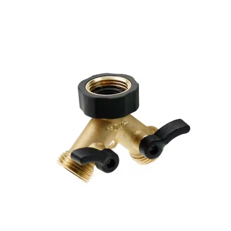 GeRain Heavy Duty Labor-Saving Bent Handle Splitter Valve Y Pipe Connector for Lawn