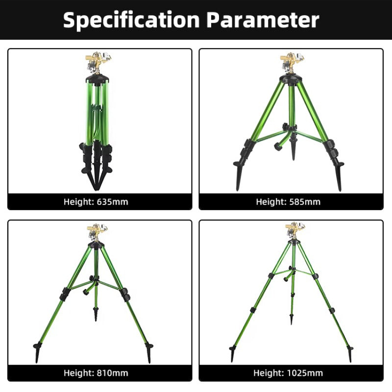 GeRain Hot Sell Green Aluminum Tripod Impact Sprinkler Water Garden for Lawn