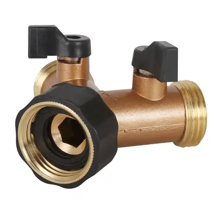 GeRain Aluminum 2 Way Garden Water 3/4 Hose Connector Pipe Fittings