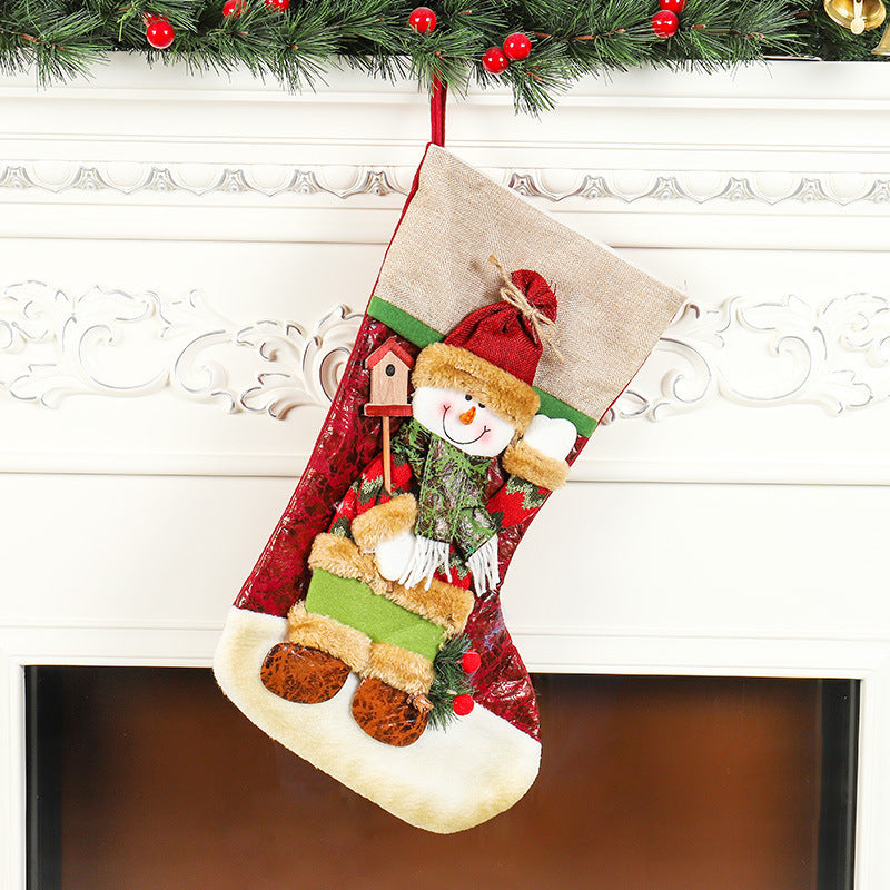 GerainNew Large Christmas Socks Christmas Children's Candy Socks Gift Bag Gift Socks