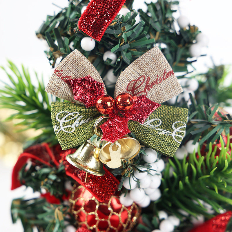 GerainMini Bow Christmas Tree Decoration Christmas Gift Box Dress Up Christmas DIY Accessories Bow Bell Ornaments