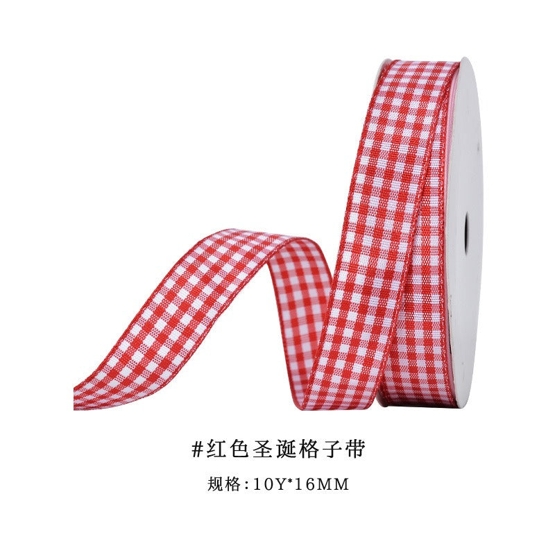 GerainChristmas Polyester Ribbon Diy Accessories Christmas Accessories Gift Box Packaging Christmas Ribbon Decoration Materials