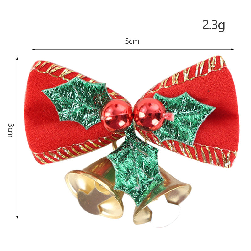 GerainMini Bow Christmas Tree Decoration Christmas Gift Box Dress Up Christmas DIY Accessories Bow Bell Ornaments
