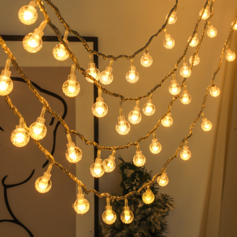 GerainBubble Ball Light String, Transparent Ball Light String, Christmas Light Crystal Ball Light String, Small Bulb Tent Outdoor Decorative Light