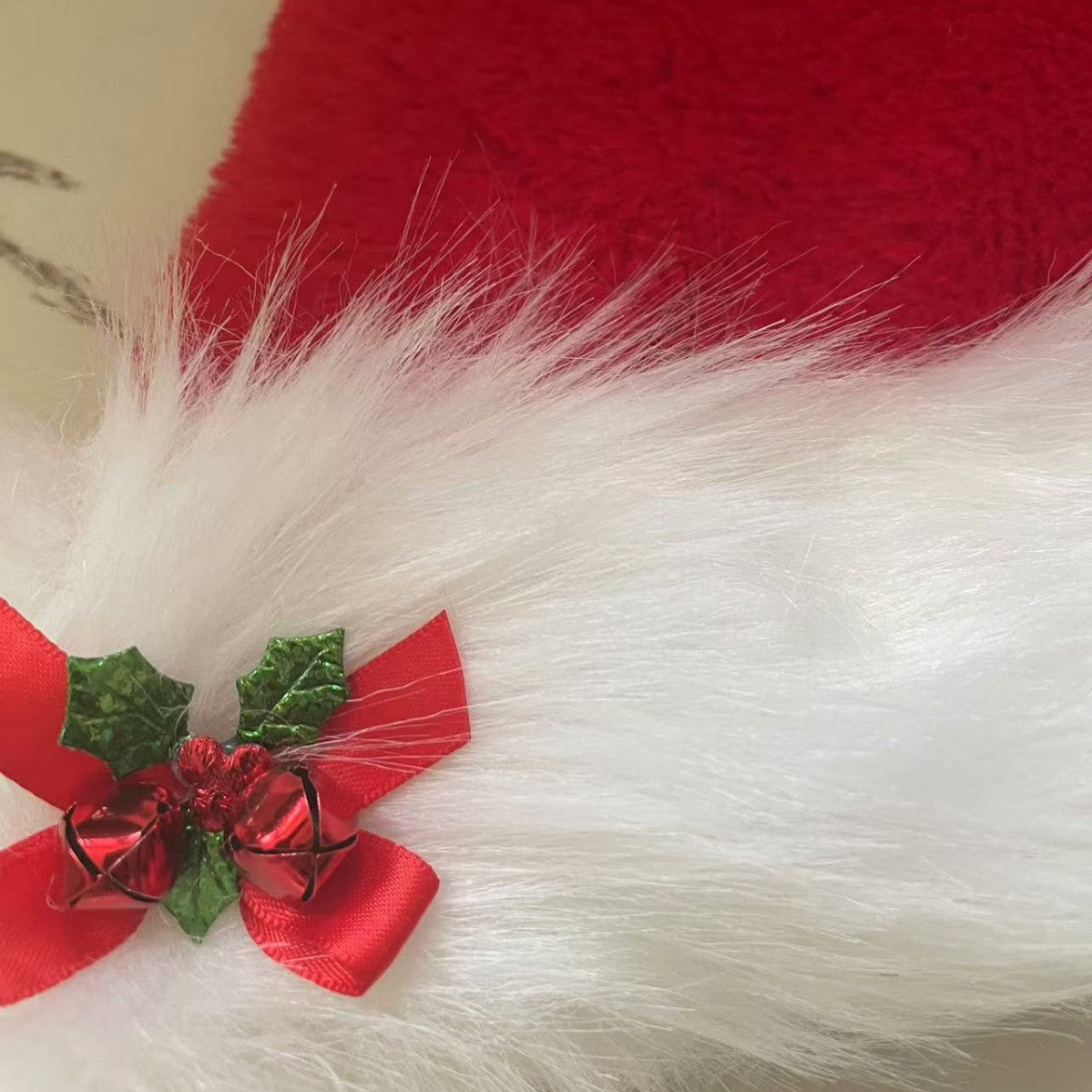 GerainChristmas Decorations Thick Long Plush Hat Short Plush Hat