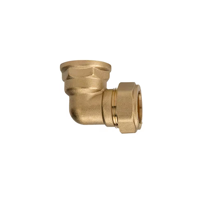 GerainFactory Making High Quality Female and Male Thread Brass Pipe Fittings 90 Degree Brass Elbow HX-8005