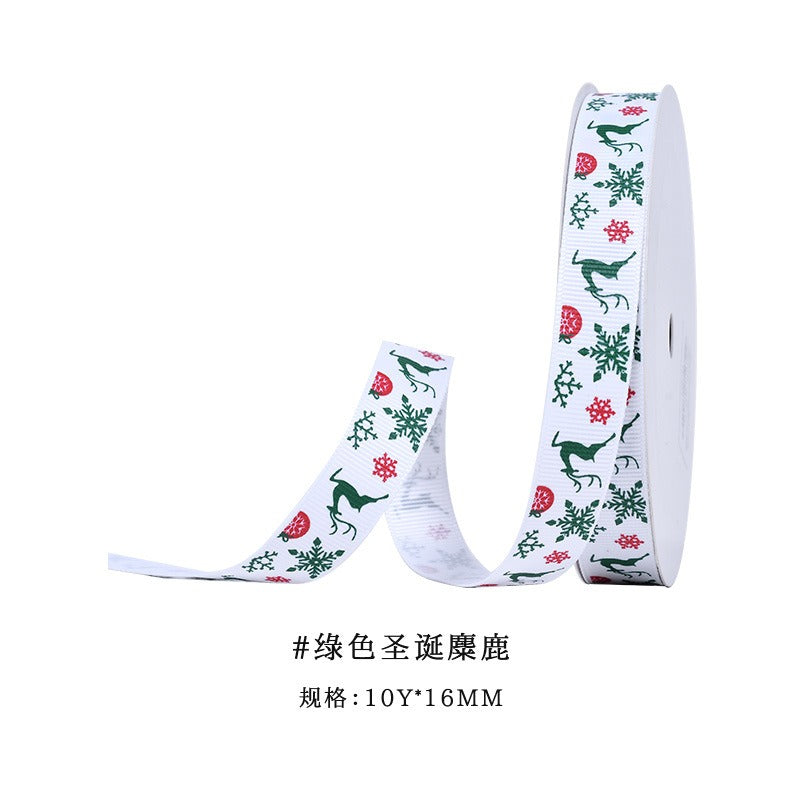 GerainChristmas Polyester Ribbon Diy Accessories Christmas Accessories Gift Box Packaging Christmas Ribbon Decoration Materials