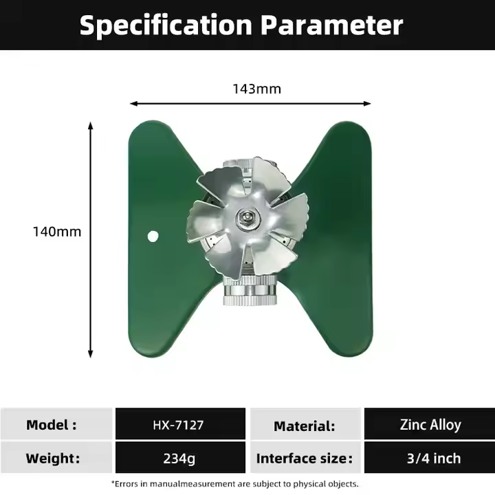 GeRain Irrigation System Lawn Sprinkler Heavy Duty Metal Square Garden Sprinkler for Yard