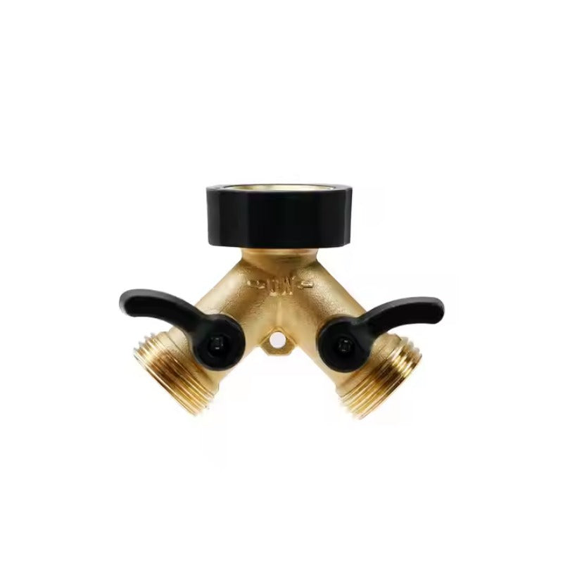 GeRain Heavy Duty Labor-Saving Bent Handle Splitter Valve Y Pipe Connector for Lawn