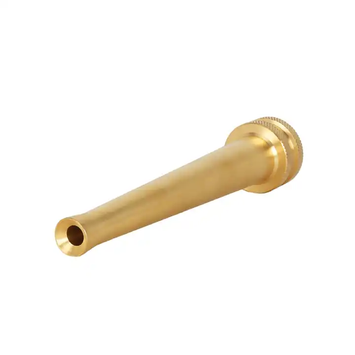 GeRain 6'' Solid Brass Twist High Pressure Garden Water Spray Gun Hose Nozzle