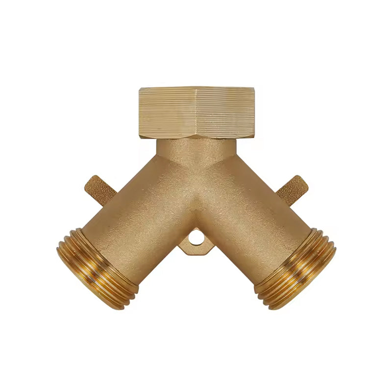 Garden 2 way y shaped heavy duty brass hose splitter connector two way hose splitter