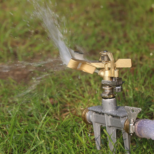 GeRain Irrigation 360 Degree Water-saving Impact Sprinkler with Metal Spike
