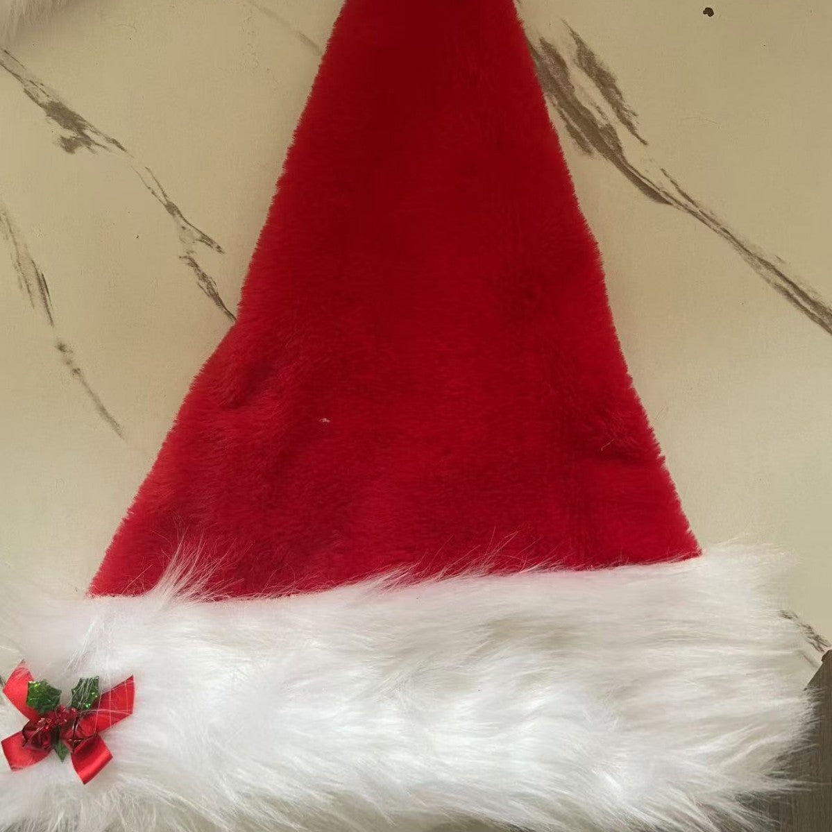 GerainChristmas Decorations Thick Long Plush Hat Short Plush Hat