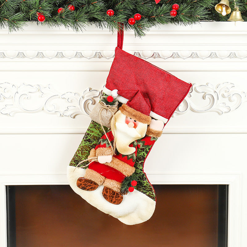 GerainNew Large Christmas Socks Christmas Children's Candy Socks Gift Bag Gift Socks
