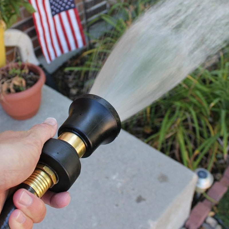 Gerain4'' Heavy Duty Brass Fireman Style Garden Water Hose Nozzle